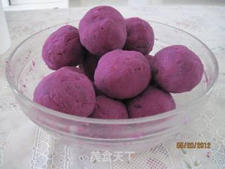 芒果爱上紫薯球的做法步骤:7