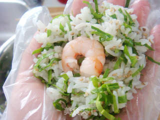 浇汁菠菜小饭团的做法步骤:4