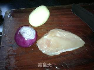 咖喱鸡肉饭(二人份)的做法步骤:3