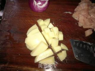 咖喱鸡肉饭(二人份)的做法步骤:5