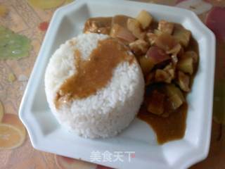 咖喱鸡肉饭(二人份)的做法步骤:16