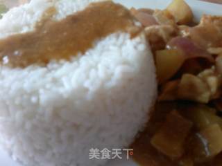 咖喱鸡肉饭(二人份)的做法步骤:17