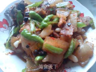 豆豉飘香回锅肉的做法步骤:7