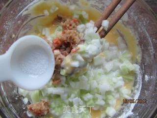 鸡蛋瓠子肉糜面饼的做法步骤：7