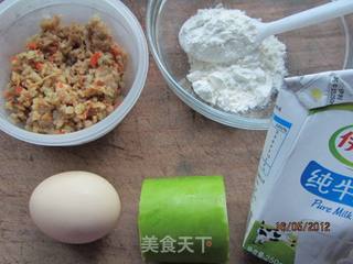 鸡蛋瓠子肉糜面饼的做法步骤：1