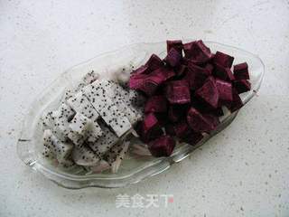 火龙紫薯羹的做法步骤:2