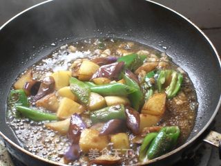 省油版地三鲜的做法步骤:8