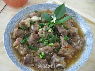 豆瓣酱蒸排骨的做法步骤:2