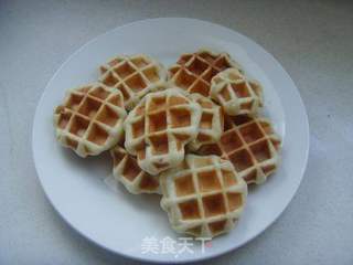 葡萄干华夫饼(发酵版)的做法步骤:8