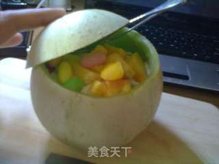 甜蜜香瓜什锦酸奶煲的做法步骤:4