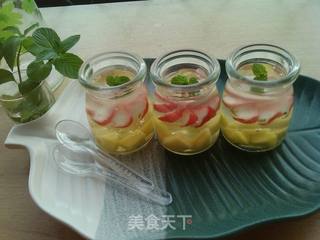 瓶中花水晶果冻的做法步骤:7