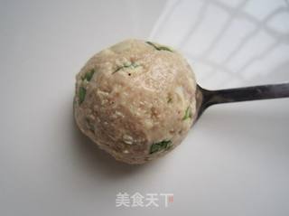 香菜肉丸的做法步骤:7