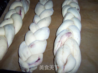 巧用窍门轻松手工揉面---桑葚果酱辫子面包的做法步骤：14