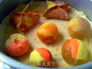 彩色鲸鱼馒头的做法步骤:27