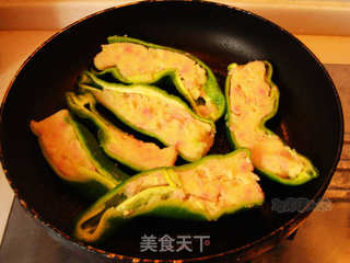 薯泥火腿焗青椒----炎炎夏日吃辣养生的做法步骤:9