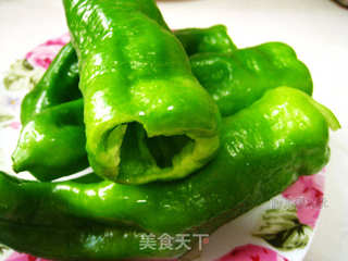 薯泥火腿焗青椒----炎炎夏日吃辣养生的做法步骤:3