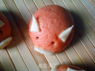 憨态可掬小猪豆沙包的做法步骤:18
