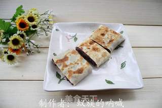 饼铛美食----烫面豆沙饼的做法步骤:9