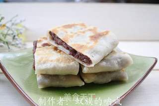 饼铛美食----烫面豆沙饼的做法步骤:10