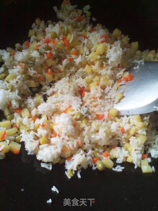 素食炒饭的做法步骤:4
