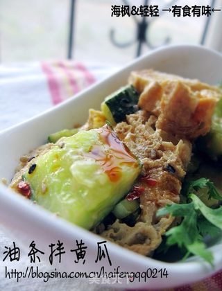 舌尖上的山东- 油条拌黄瓜的做法步骤:7