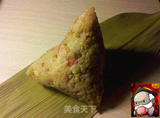 叉烧蛋黄粽的做法步骤:7