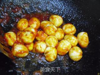 茄汁鹌鹑蛋的做法步骤：8
