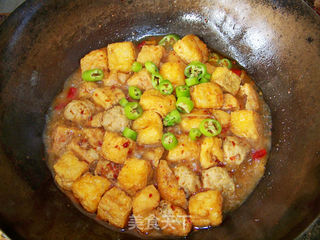 心蓝手制私房菜【奢华牛肉酱烩油豆腐】——安泰俄斯的悲哀的做法步骤:7