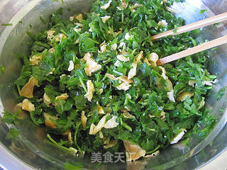荠菜鸡蛋云吞的做法步骤:7