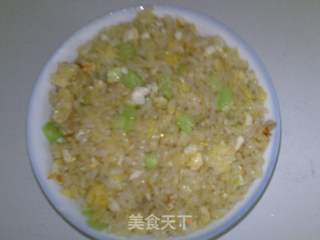 翡翠黄金炒饭的做法步骤:8