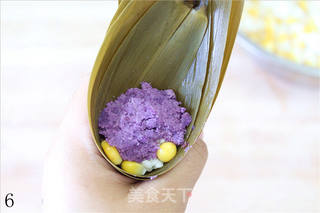 紫薯玉米香粽,给粽子来点色彩的做法步骤:6
