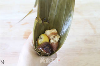 板栗香菇肉粽,满满都是肉香的做法步骤:9