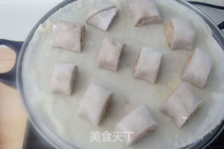 【美好的一天开始于一份健康早餐】粗粮烫面卷子+小米蛋花粥的做法步骤:8