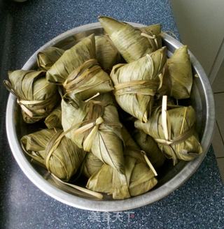 莲子蛋黄肉粽的做法步骤:11
