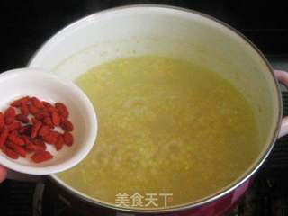 栀子花枸杞小米粥的做法步骤:6