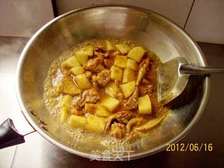 【天添美食童子鸡】1#——咖喱鸡件烧土豆的做法步骤:10