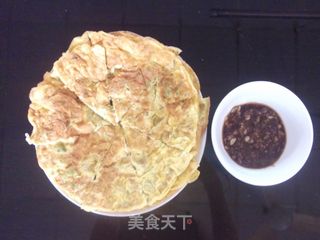 蒜泥鸡蛋饼的做法步骤:7