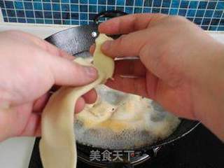 大虾白菜面片汤的做法步骤:7
