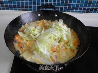 大虾白菜面片汤的做法步骤:9