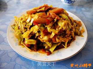 包菜炒猪头肉的做法步骤:9