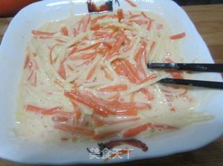 胡萝卜土豆丝鸡蛋煎饼的做法步骤:6