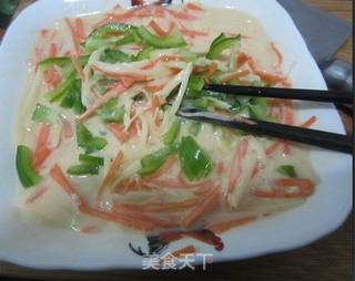 胡萝卜土豆丝鸡蛋煎饼的做法步骤:7