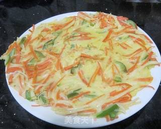 胡萝卜土豆丝鸡蛋煎饼的做法步骤:12