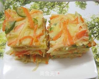 胡萝卜土豆丝鸡蛋煎饼的做法步骤:14