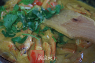 一碗好汁很下饭--泰式咖喱虾的做法步骤:11