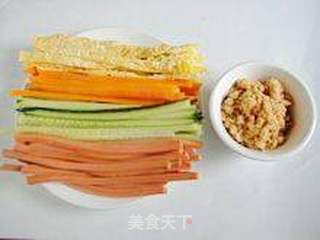 宝宝喜欢的“手抓饭”------紫菜包饭的做法步骤:2