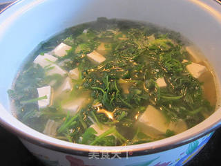 江瑶柱荠菜豆腐羹的做法步骤:9
