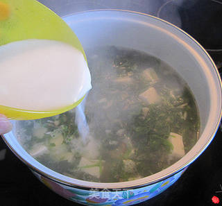 江瑶柱荠菜豆腐羹的做法步骤:10