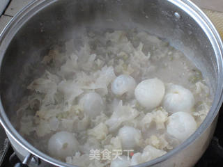 荔枝银耳绿豆爽的做法步骤:7