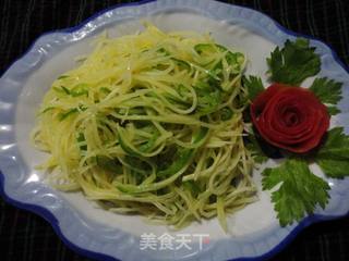 爱心家常小炒之------青椒土豆丝的做法步骤:5